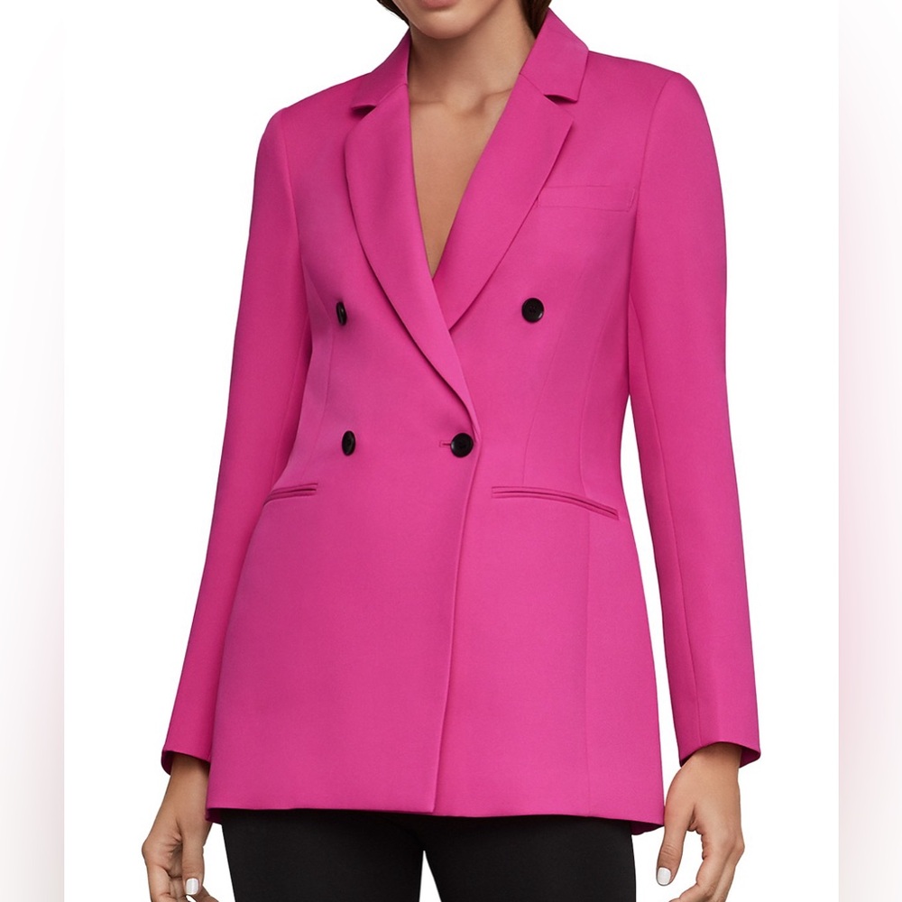 BCBG MAX AZRIA XS Hot Pink Double Breasted Blazer